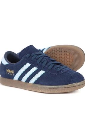 NWT Adidas Originals Men's STADT Suede Indigo Navy Gum Sneakers Size 11